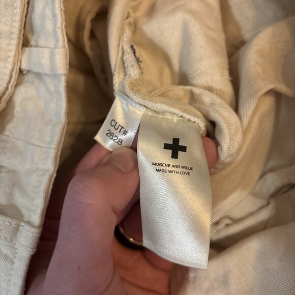 Imogene + Willie Military Trousers In Ivory Women’s Sz 26/32 Pockets Cotton - Picture 5 of 14